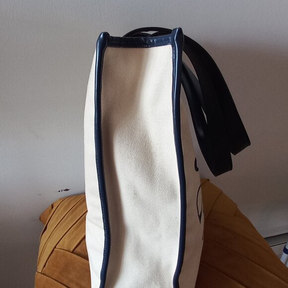 DRAPER JAMES Totes Y'all cream canvas tote bag with striped lining - Picture 10 of 16